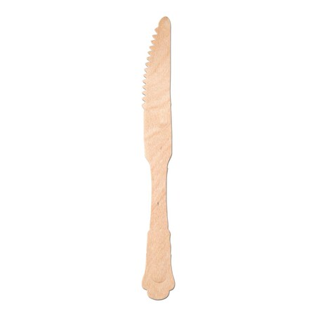 Smarty Had A Party Silhouette Birch Wood Eco Friendly Disposable Dinner Knives (600 Knives), 600PK 4668KN-CASE
